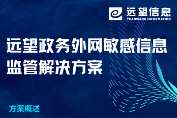 政務(wù)外網(wǎng)敏感信息如何有效監管？遠望信息解決方案來(lái)了